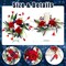 6 Pcs 4th of July Candle Rings, Red White Blue Mini 3" Patriotic Wreaths for Independence Day Table Centerpieces, Windows & Door Decorations